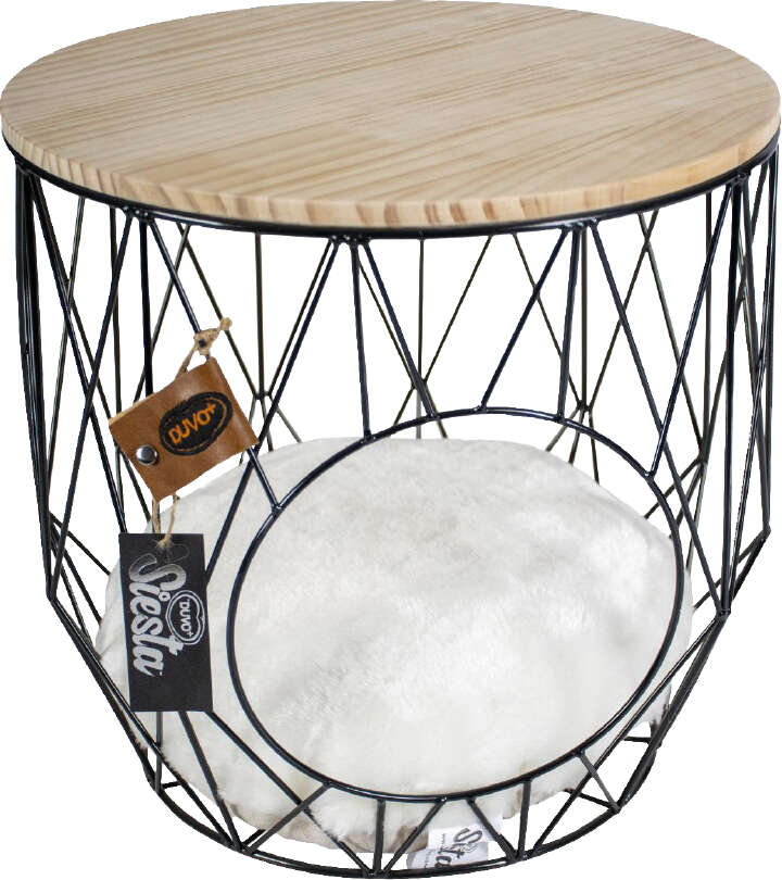 DUVO+ runder Metallkorb mit Tischplatte